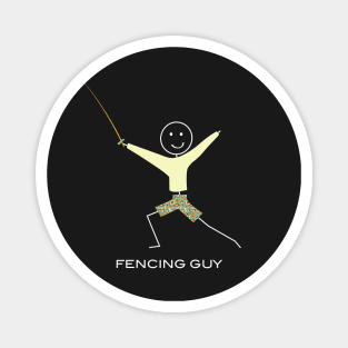 Funny Mens Fencing Design Magnet